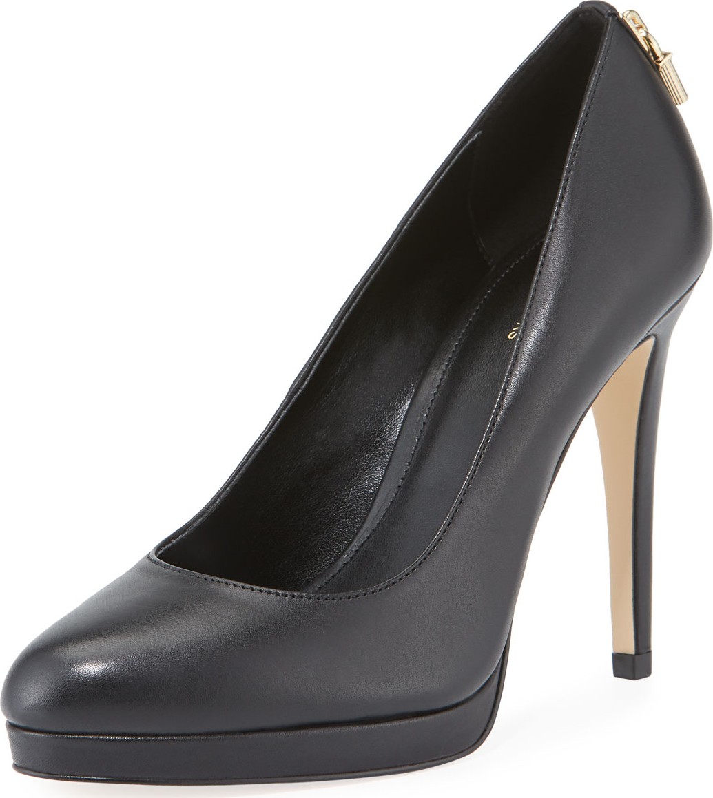 MICHAEL MICHAEL KORS Antoinette Platform Pumps with Padlock Detail MICHAEL MICHAEL KORS Antoinette Platform Pumps with Padlock Detail