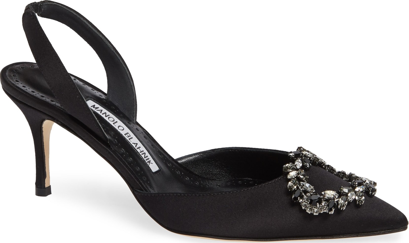 Manolo Blahnik Leona Embellished Slingback Pump