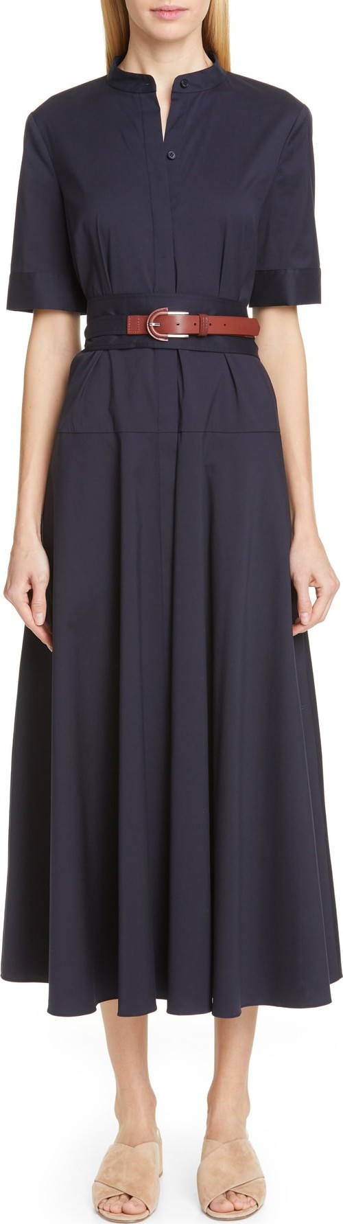 Lafayette 148 New York Augustina Belted Midi Dress