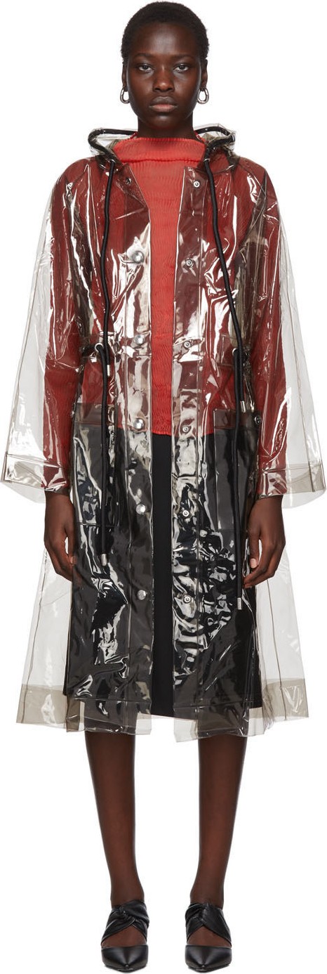 Proenza Schouler Black PSWL Transparent Raincoat