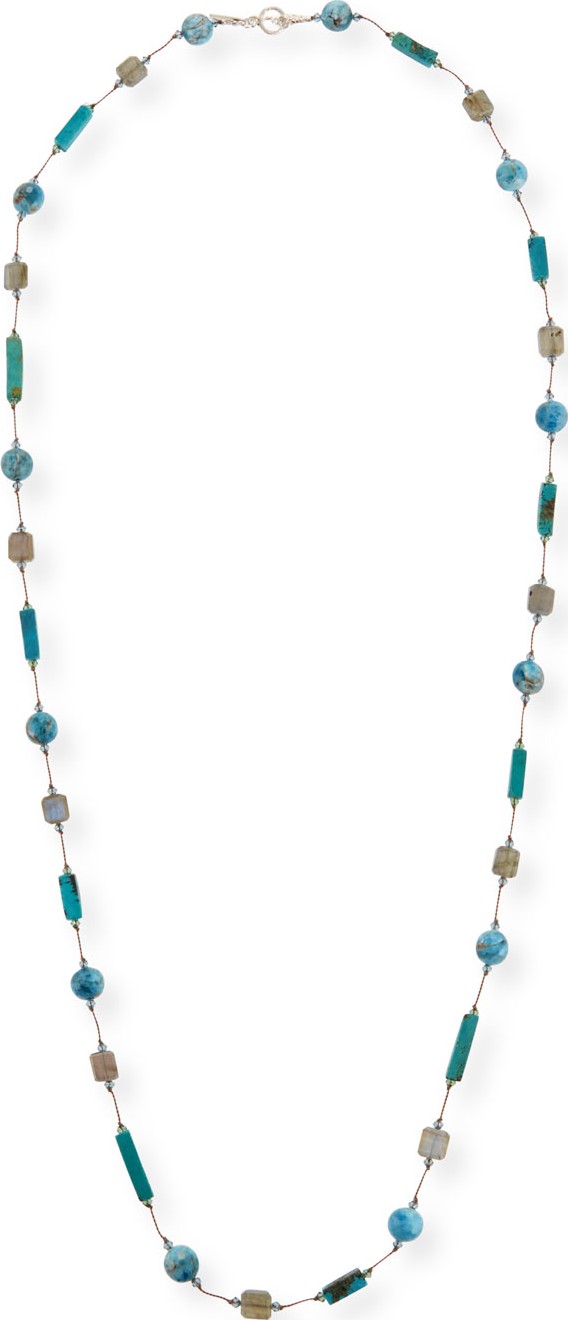 Margo Morrison Long Blue Stone Necklace