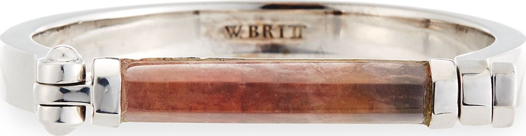 W. Britt Faceted Bar Bracelet, Rose