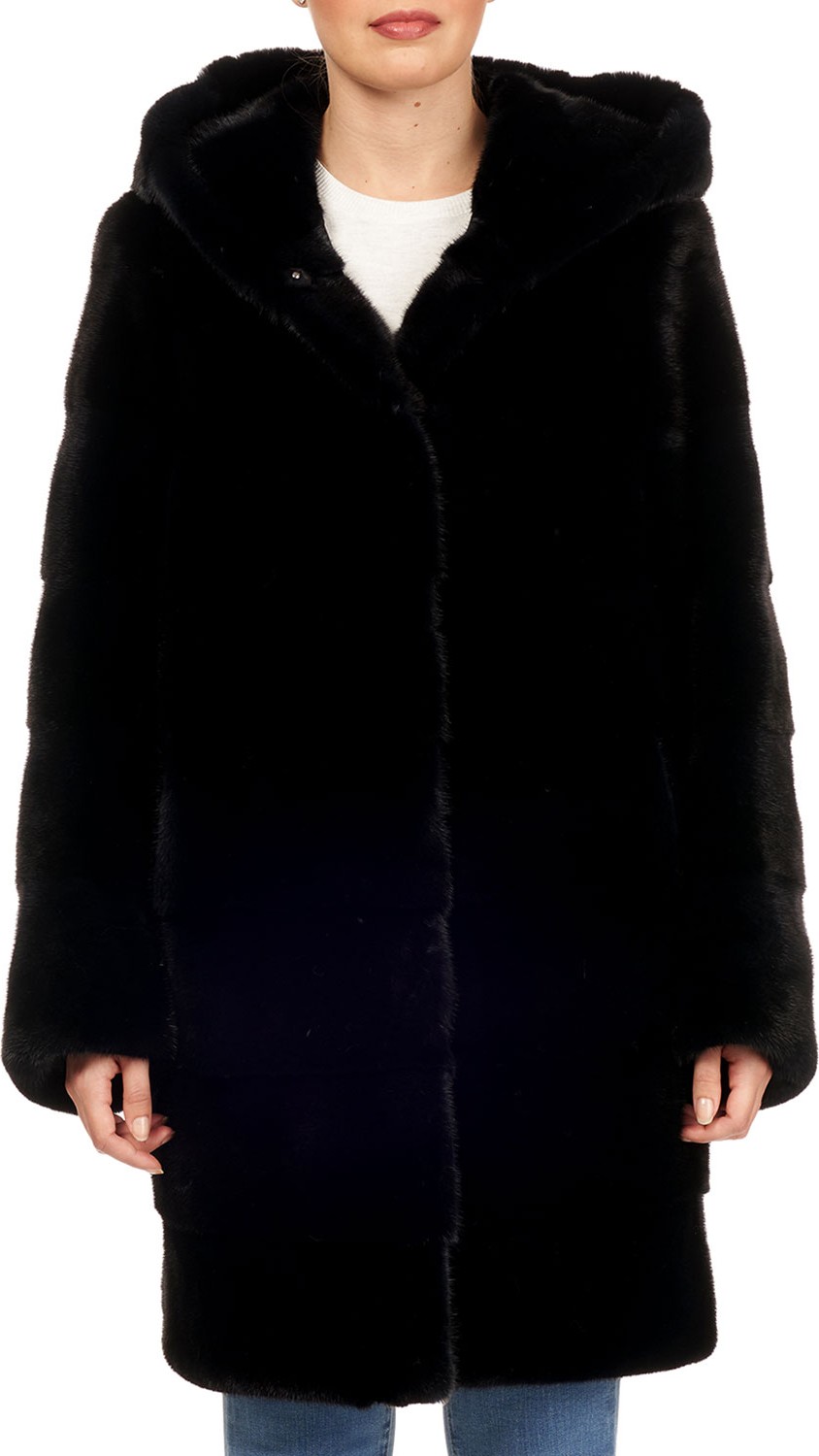 Gorski Reversible Horizontal-Quilted Mink-Fur Stroller Coat Gorski Reversible Horizontal-Quilted Mink-Fur Stroller Coat