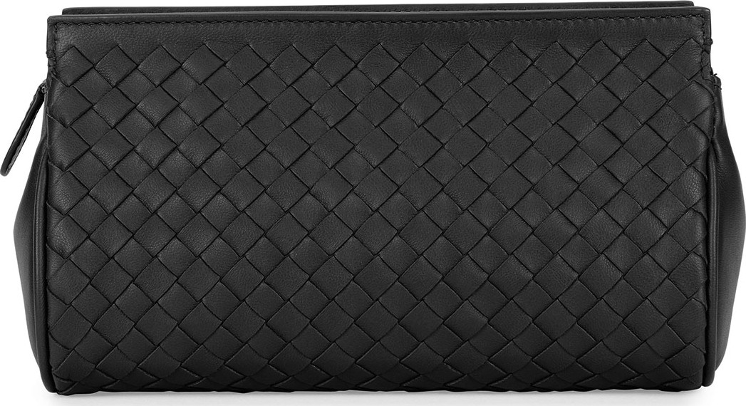 Bottega Veneta Intrecciato Zip Top Cosmetic Case
