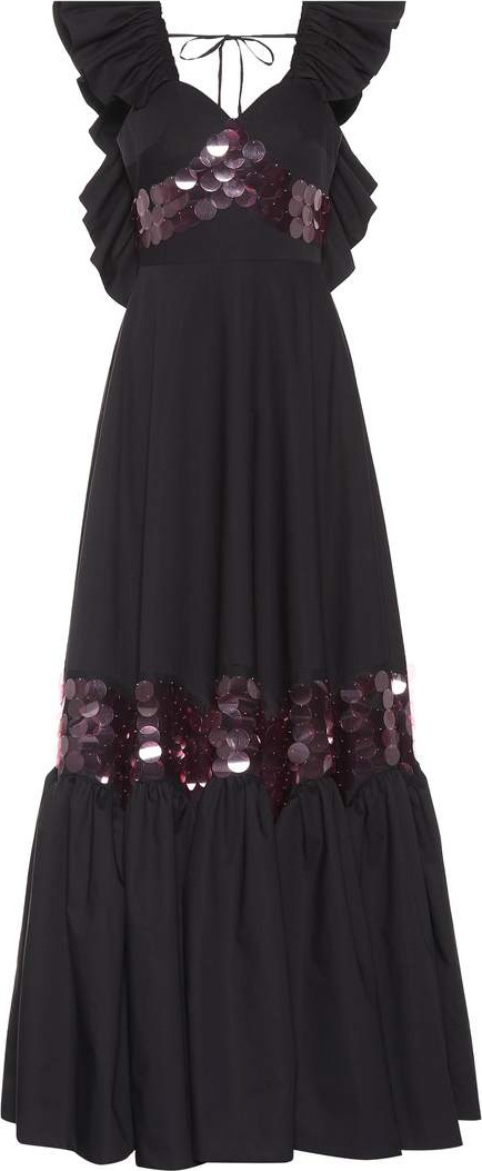 Huishan Zhang Ruffled paillette dress