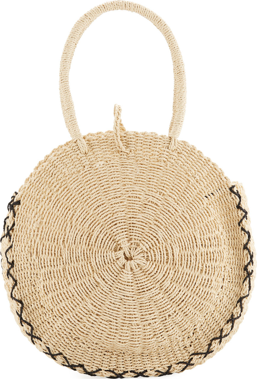 Seafolly Carried Away Round Beach Basket Tote