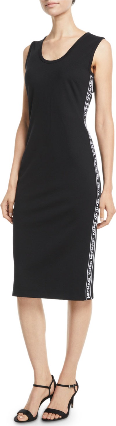 MICHAEL MICHAEL KORS Sportif Logo Sleeveless Ponte Dress