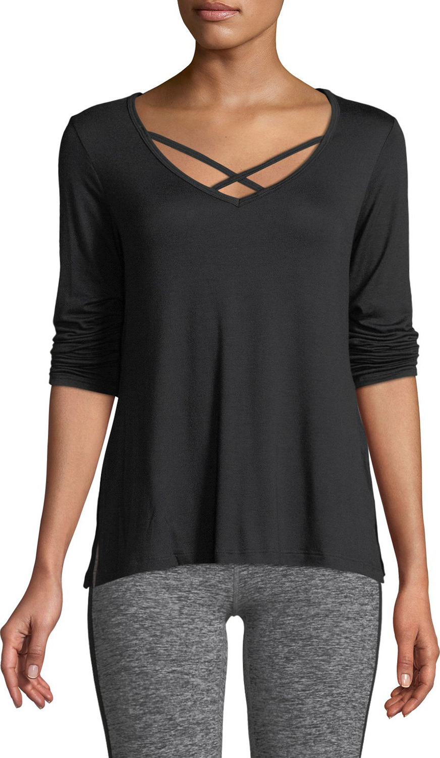 Beyond Yoga Cross Me Once Long-Sleeve Pullover Top