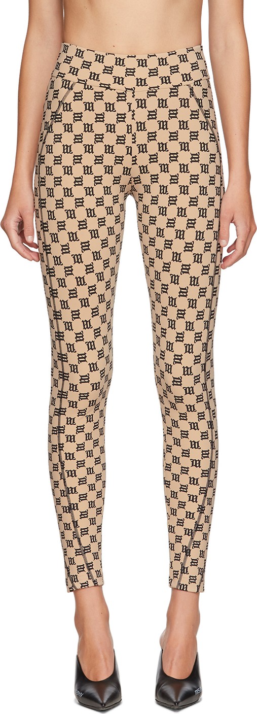Misbhv Beige Monogram Leggings