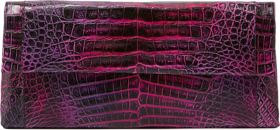Nancy Gonzalez Gotham Crocodile Flap Clutch Bag