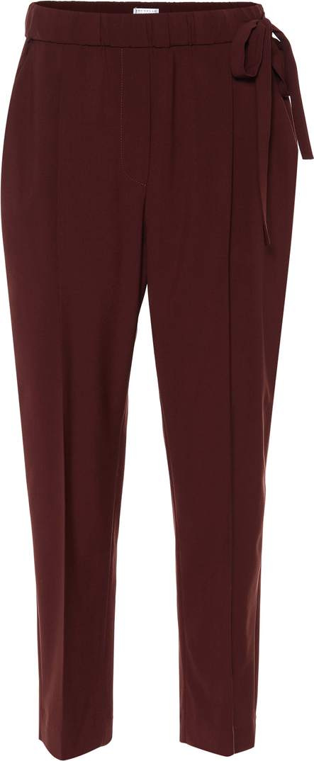 Brunello Cucinelli Cropped wool crêpe pants