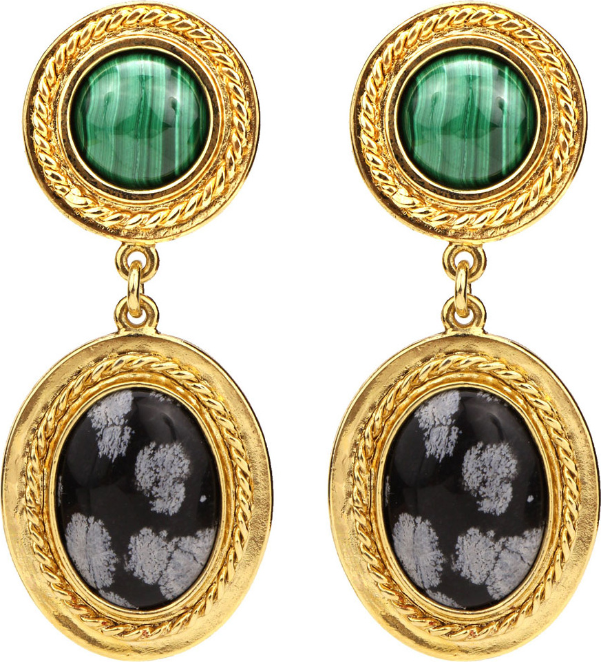 Ben-Amun Malachite & Sodalite Earrings