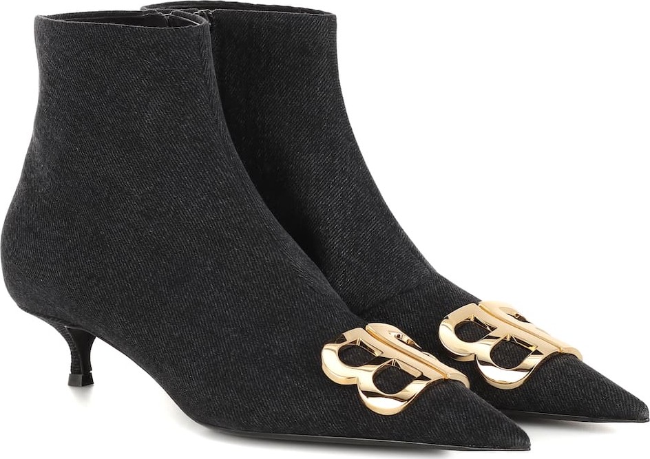 Balenciaga BB denim ankle boots
