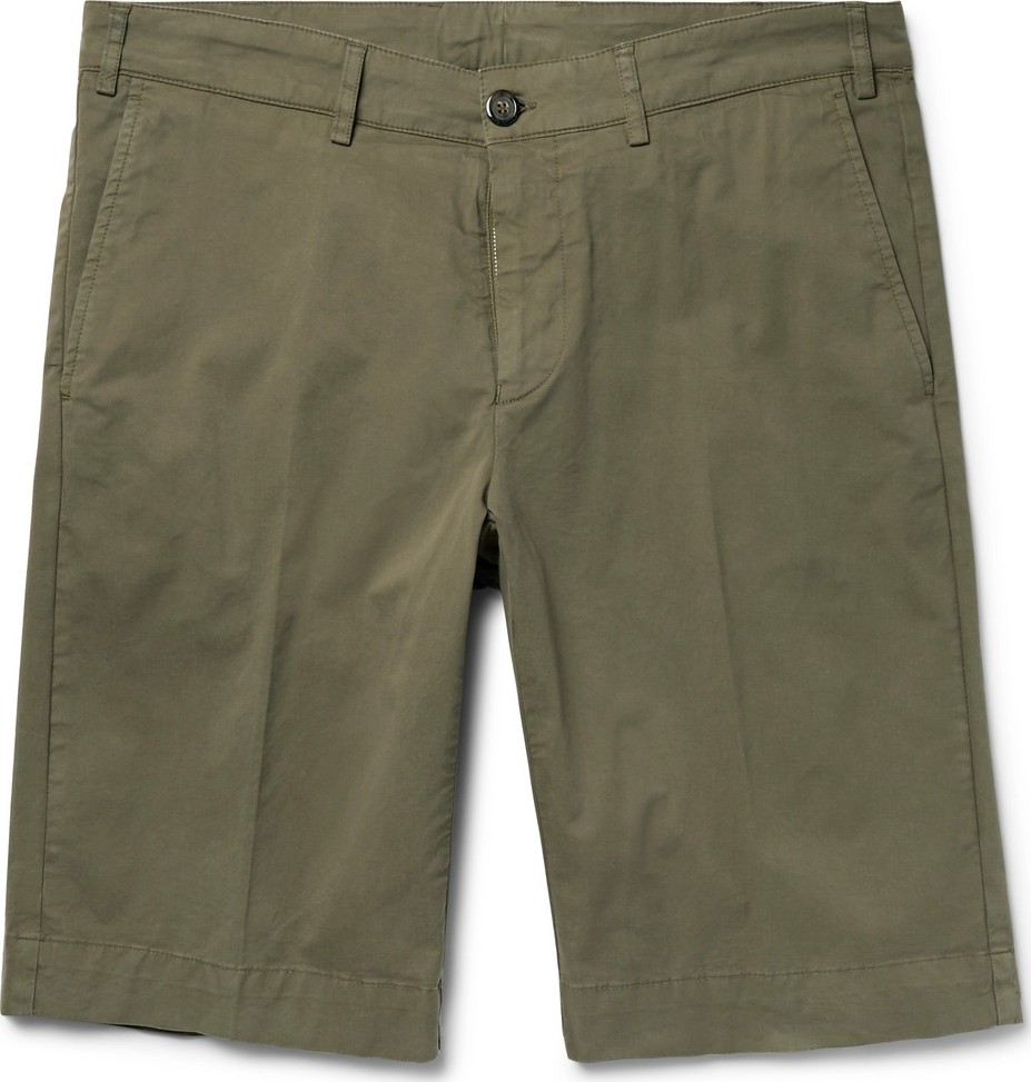 Canali Cotton-Blend Twill Shorts