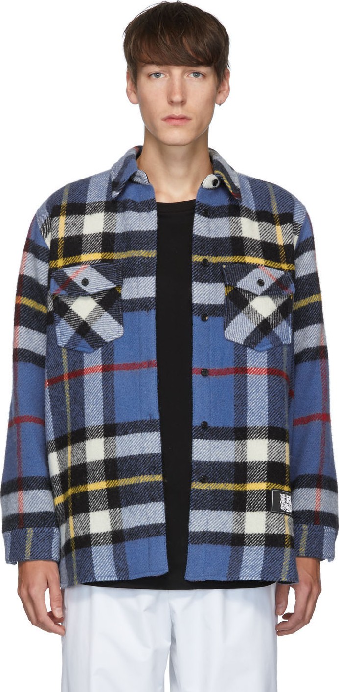 We11done Blue English Check Shirt