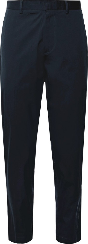 Theory Navy Curtis Tapered Cropped Stretch-Cotton Blend Trousers