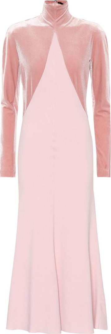 Haider Ackermann Velvet and crêpe dress