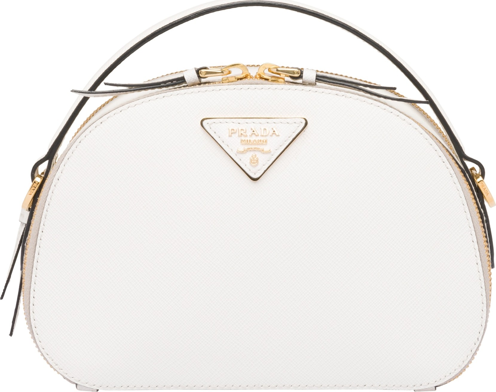Prada Double Compartment Saffiano Leather Crossbody