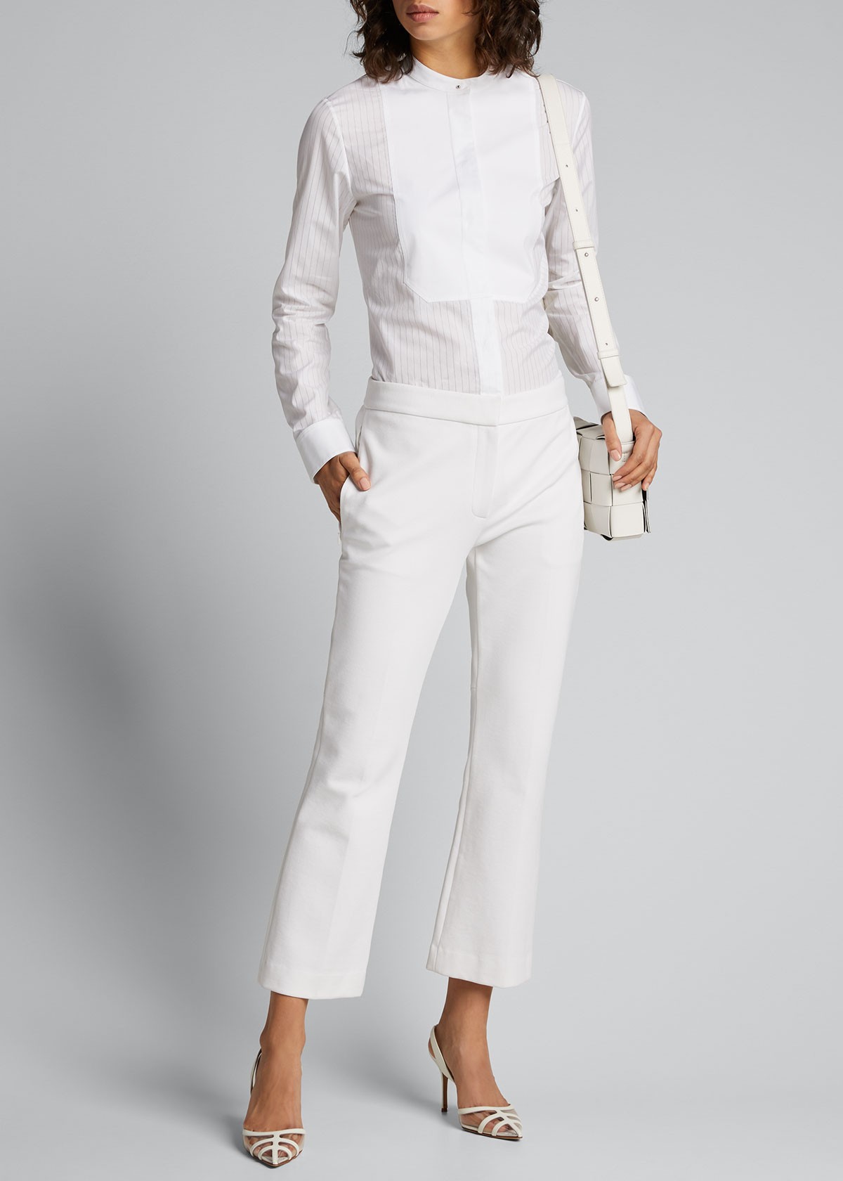 Theory Kick Flare-Leg Ankle Pants