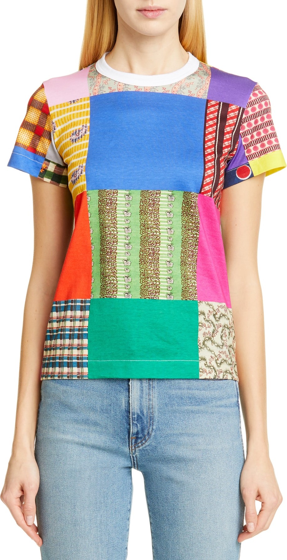 Tricot Comme des Garçons Patchwork Print Tee