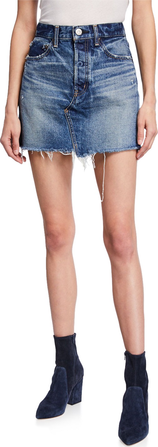 Moussy Spencer Denim Mini Skirt