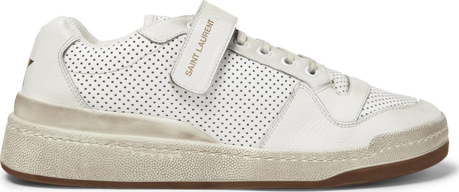 Saint Laurent SL24 Perforated Leather Sneakers