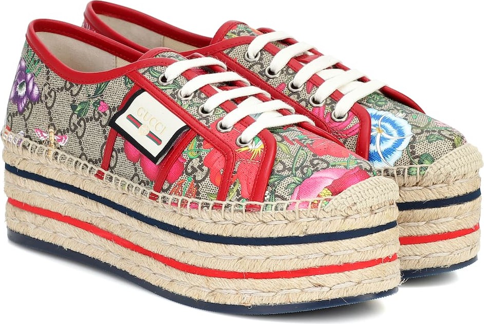 Gucci Paloma GG Flora platform espadrilles