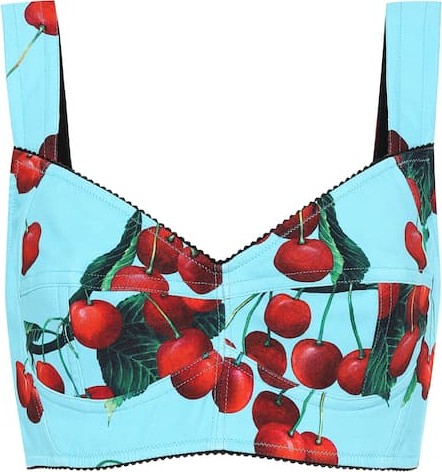 Dolce & Gabbana Exclusive to Mytheresa – cherry printed bustier