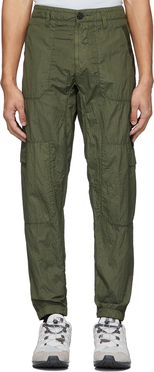 Stone Island Khaki Seersucker Cargo Pants