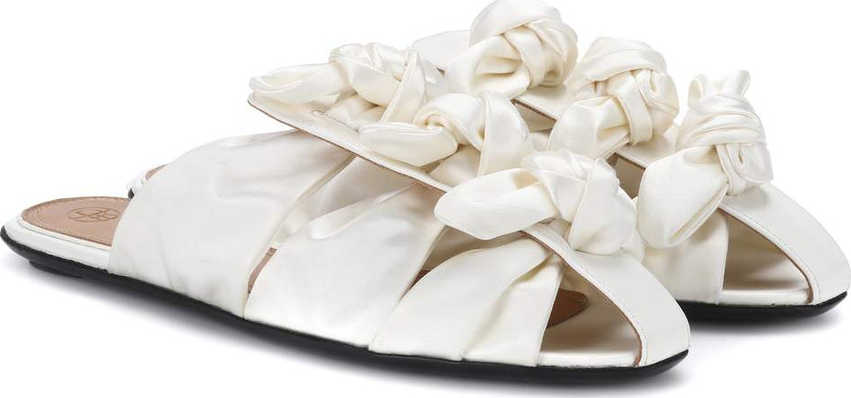 THE ROW Capri Bow satin sandals