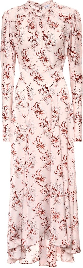 Paco Rabanne Floral satin dress