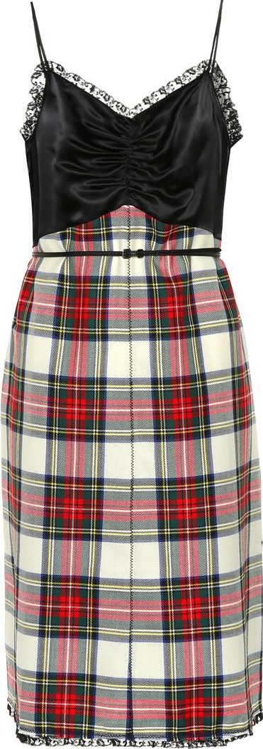 Miu Miu Checked wool minidress