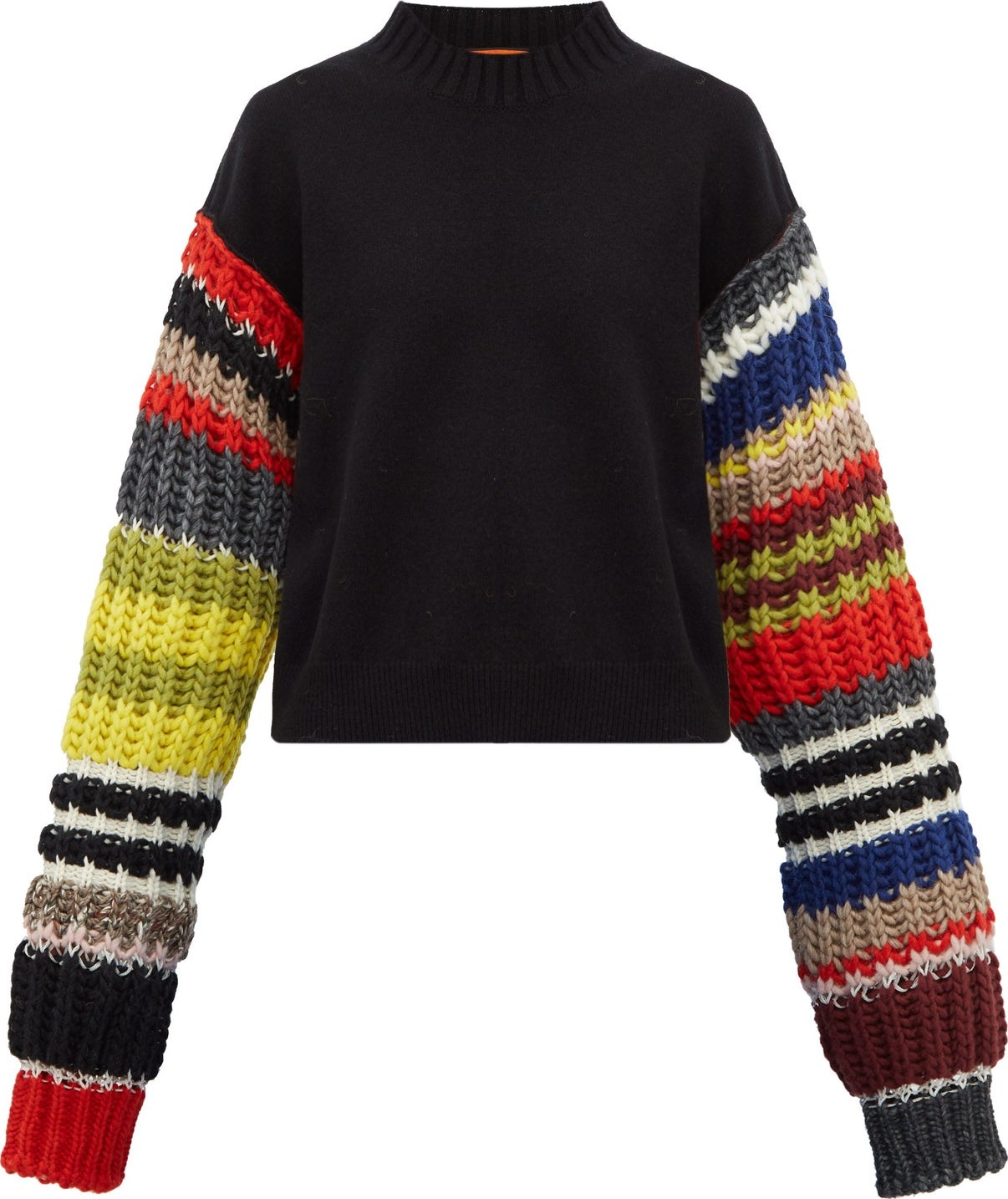 Colville Rib-knitted sleeve wool-blend sweater.