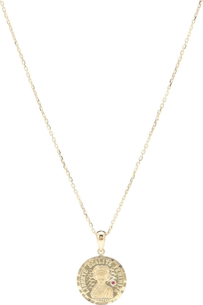 Anissa Kermiche Louise d’Or Coin 18kt gold necklace