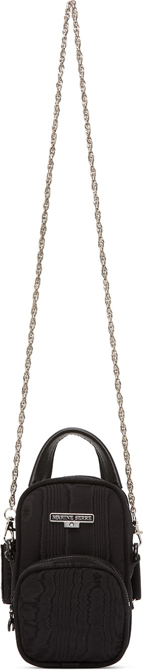 Marine Serre Black Mini Pocket Bag