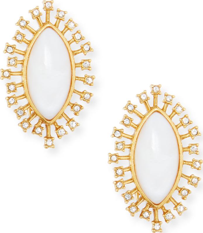 Sequin Mother-of-Pearl Burst Stud Earrings