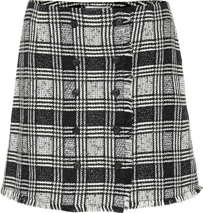 Thom Browne Checked wool-blend miniskirt