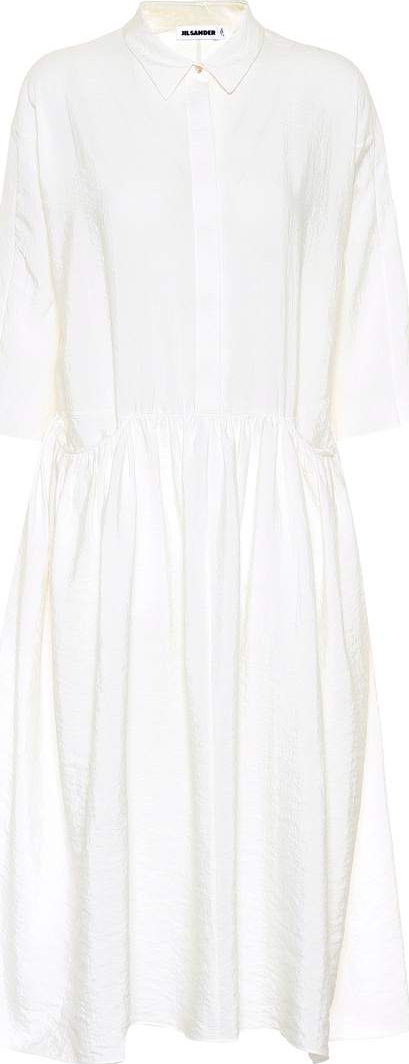Jil Sander Silk-blend midi dress