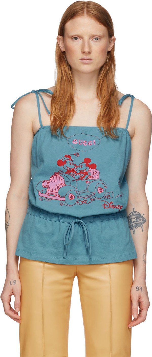 Gucci Blue Disney Edition Mickey Mouse Tank Top