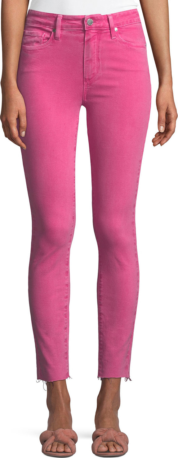 PAIGE Hoxton Skinny Ankle Jeans with Raw-Hem