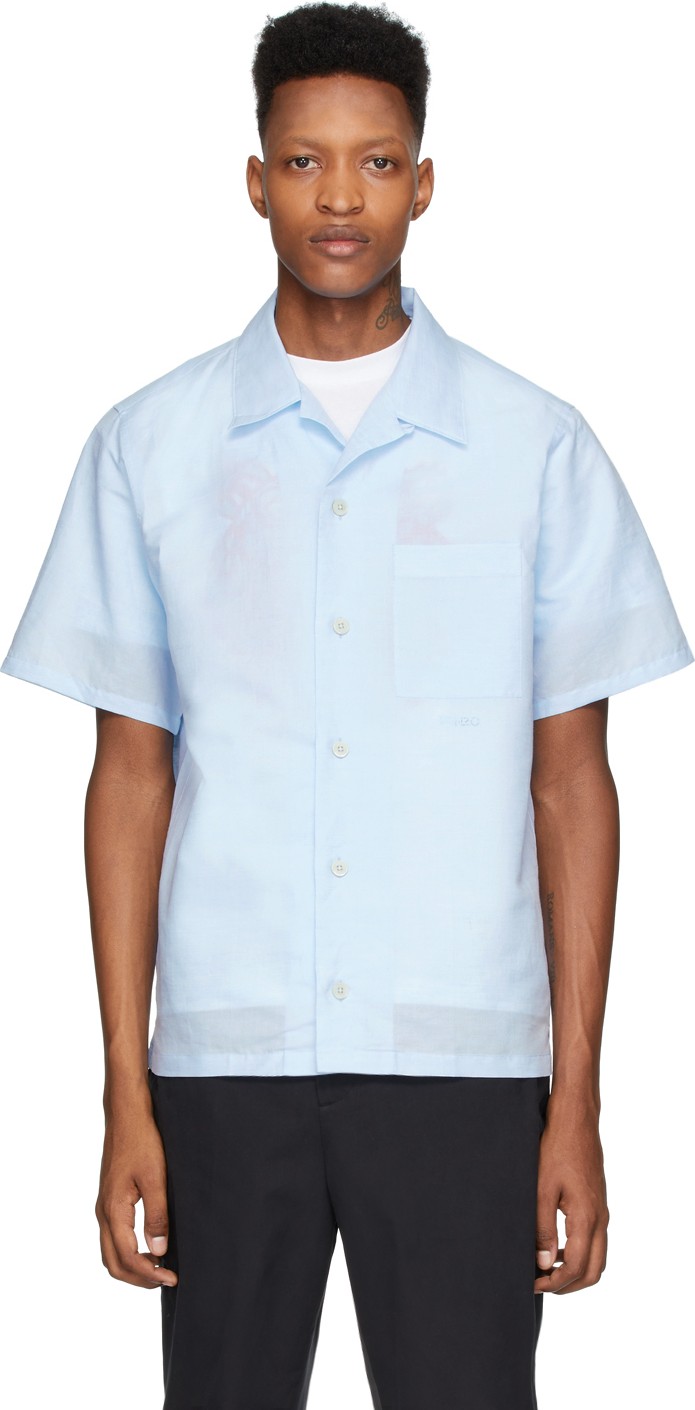 KENZO Blue Linen Shirt