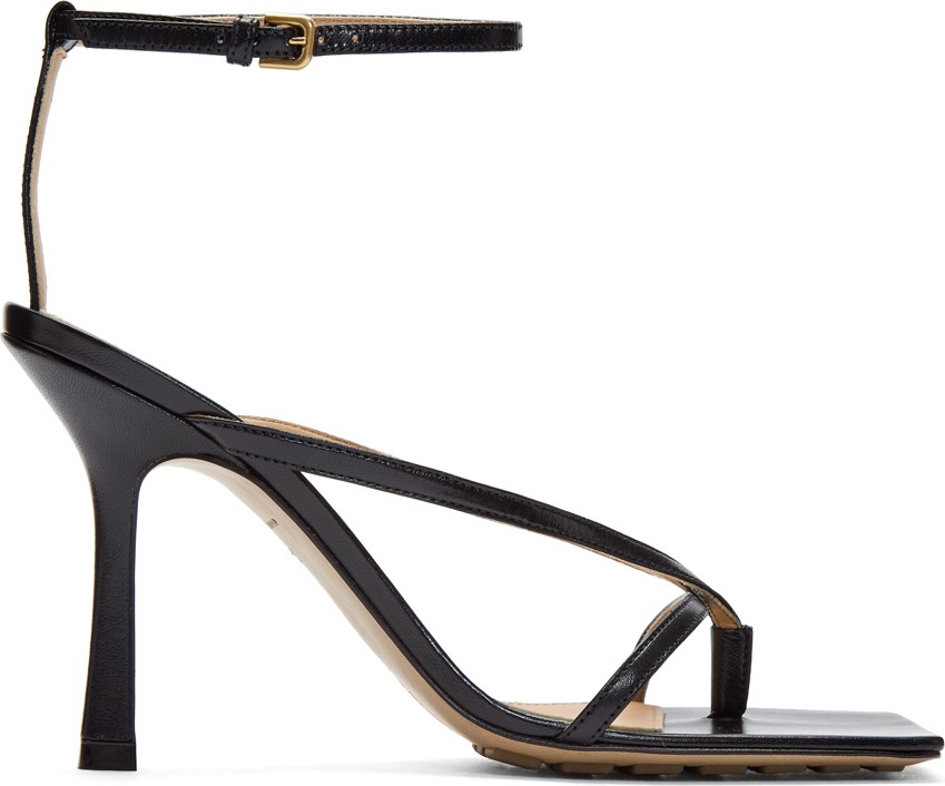 Bottega Veneta Black Stretch Sandals