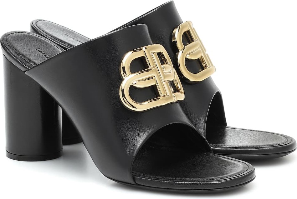 Balenciaga BB leather sandals