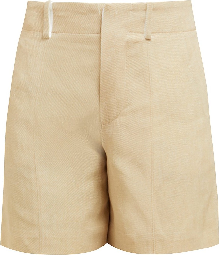 Chloe High-rise twill-print shorts