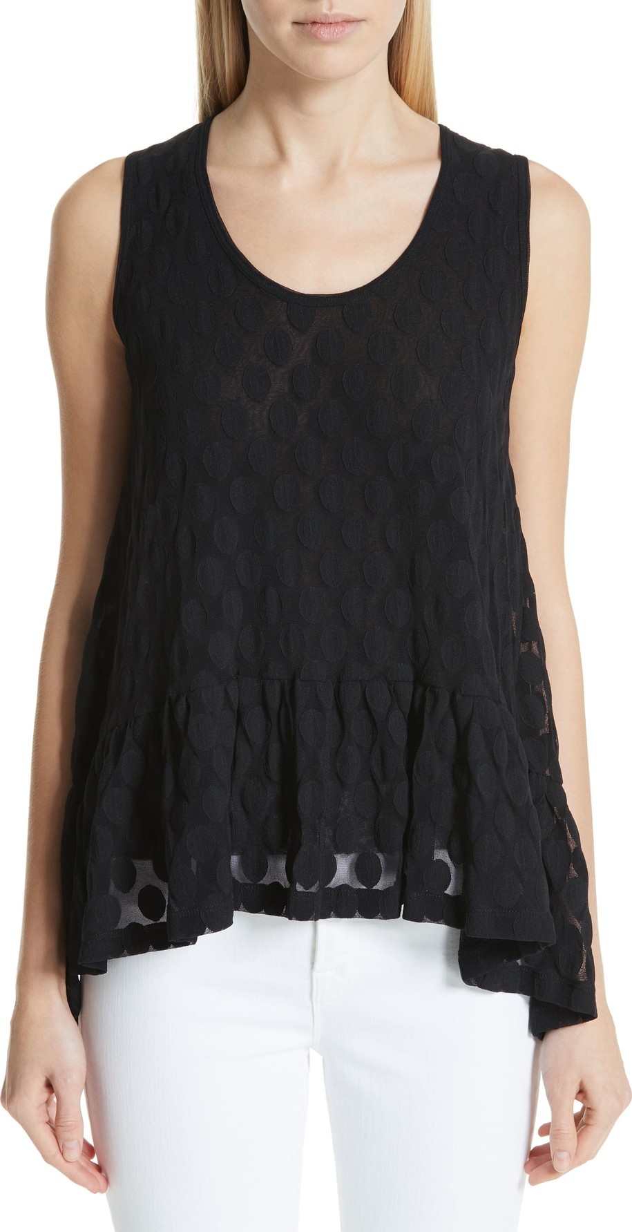 Fuzzi Dot Tulle Tank