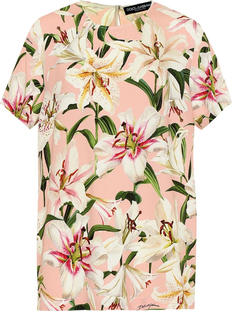 Dolce & Gabbana Floral cady-crêpe top