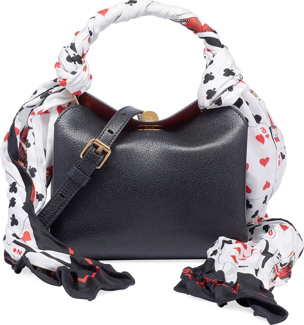 Balenciaga Extra Small Scarf AJ Shiny Shoulder Bag