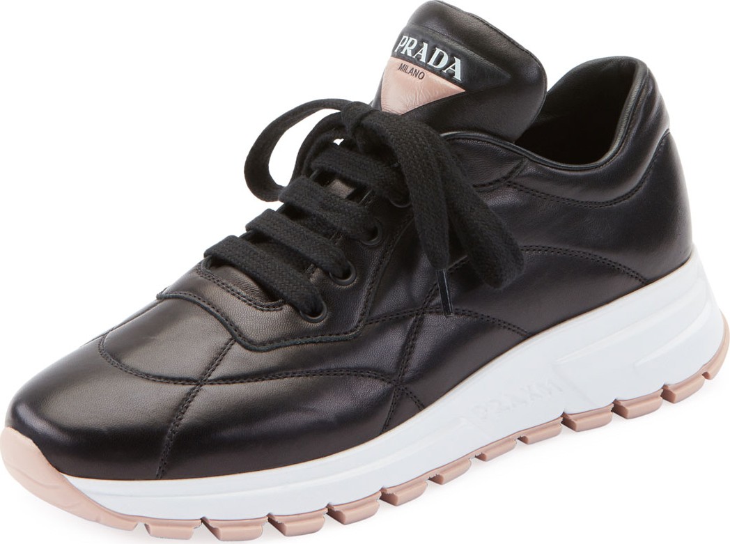 Prada Quilted Leather Trainer Sneakers