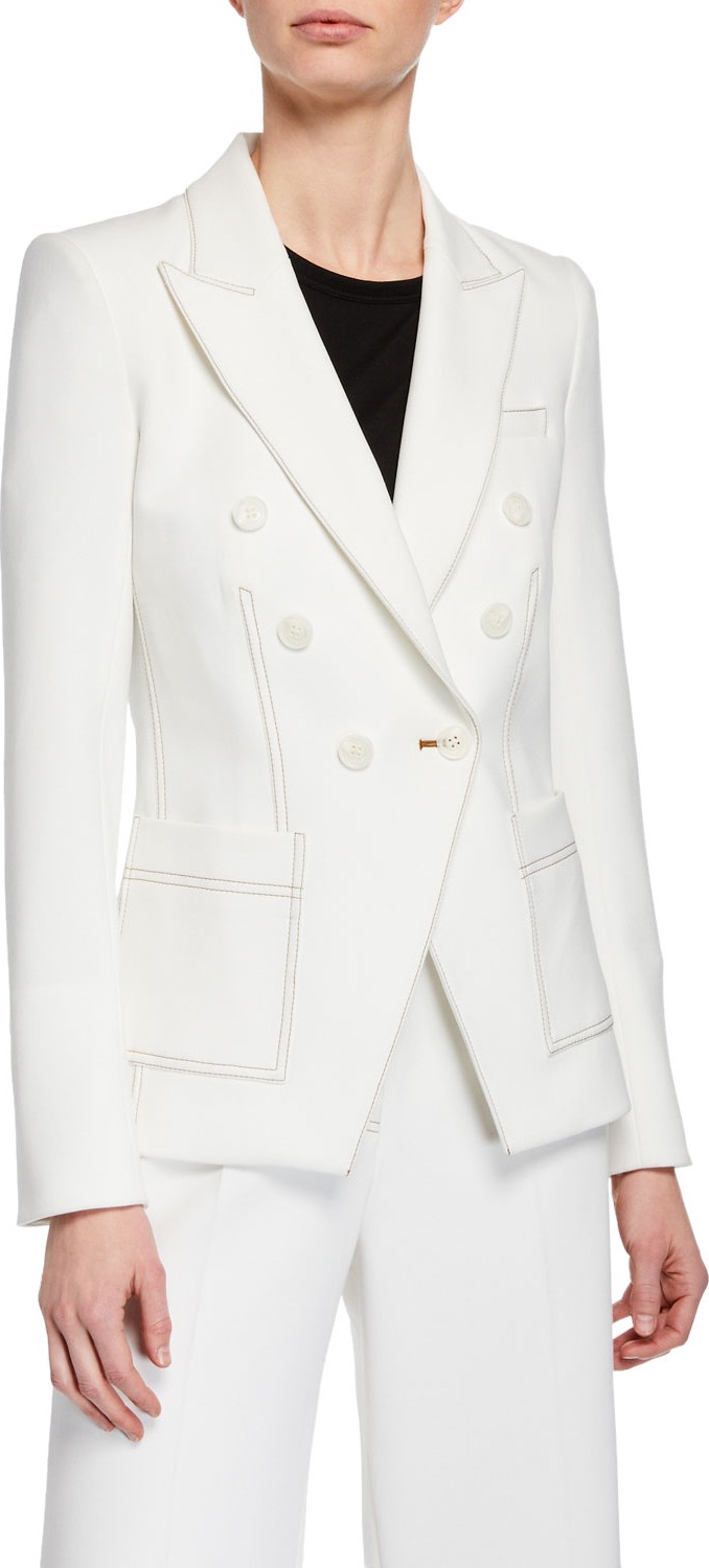 Veronica Beard Cosmo Double-Breasted Dickey Jacket