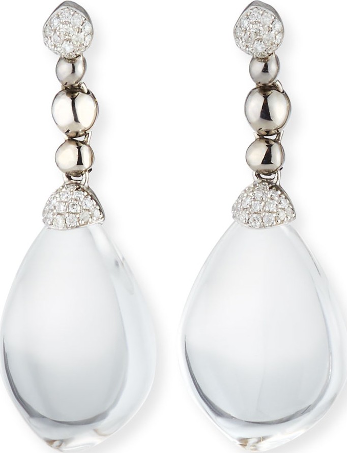 Michael Aram Molten Drop Earrings w/ Crystals & Diamonds